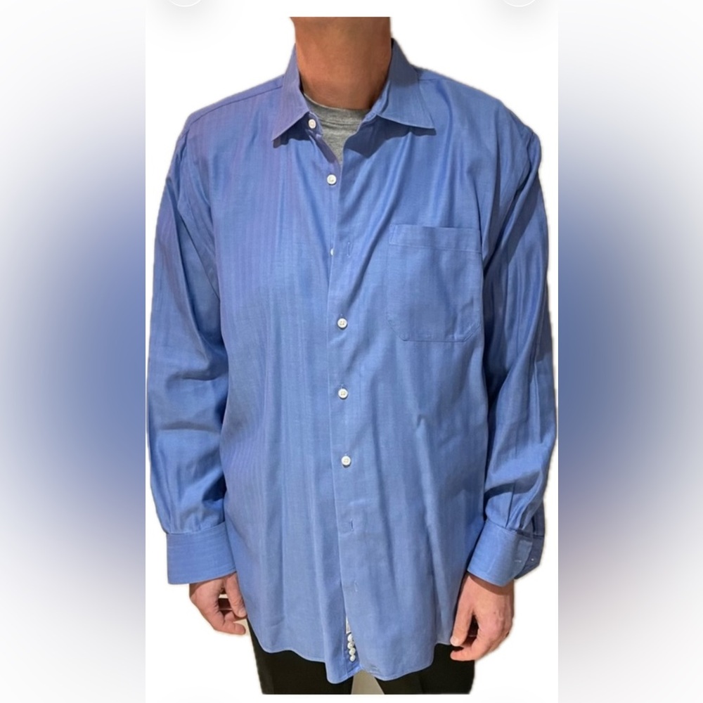 John W Nordstrom blue button down dress shirt